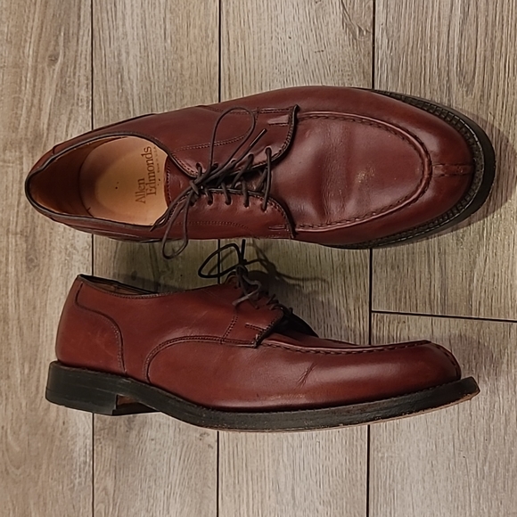 ALLEN EDMONDS Bradley Cherry Brown Leather Sz 10 B Mens Split Toe Dress Shoes ALLEN EDMONDS Bradley Cherry Brown Leather Sz 10 B Mens Split Toe Dress Shoes